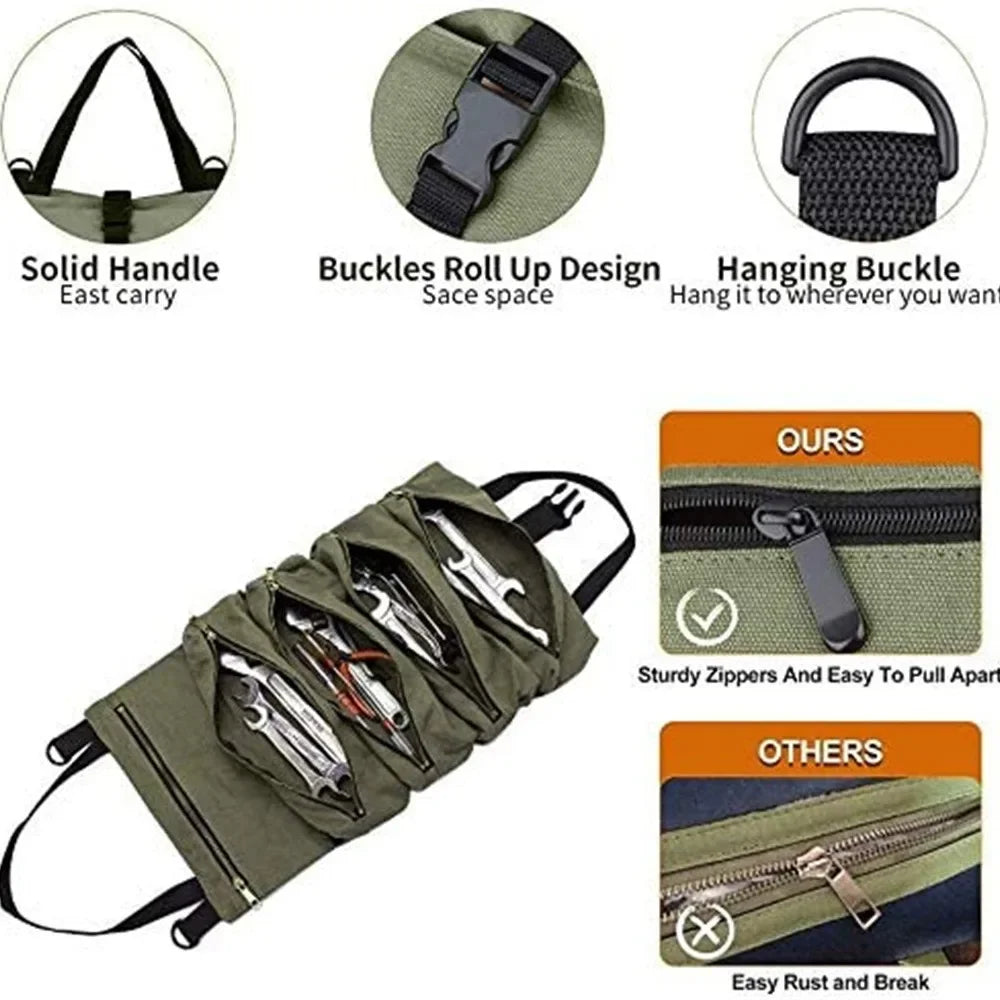 Heavy Duty Tool Bag Storage Bag for Workers Engineers Maintenance Camping Detachable Multifunctional Tool Organizer Peaceful Pleasures Health and Wellness