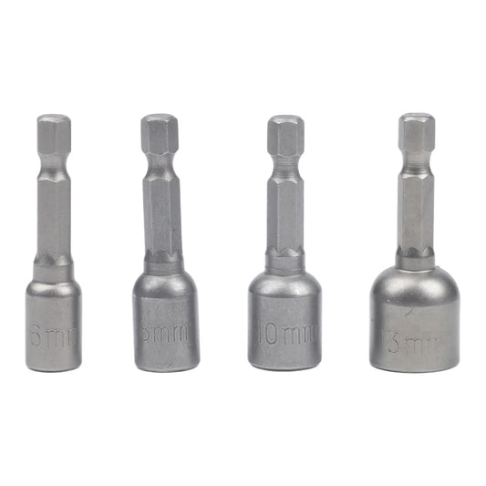 1 Hex Shank Magnetic Nut Driver Drill Socket Screwdriver 6 8 10 Power Peaceful Pleasures Health and Wellness grey 1