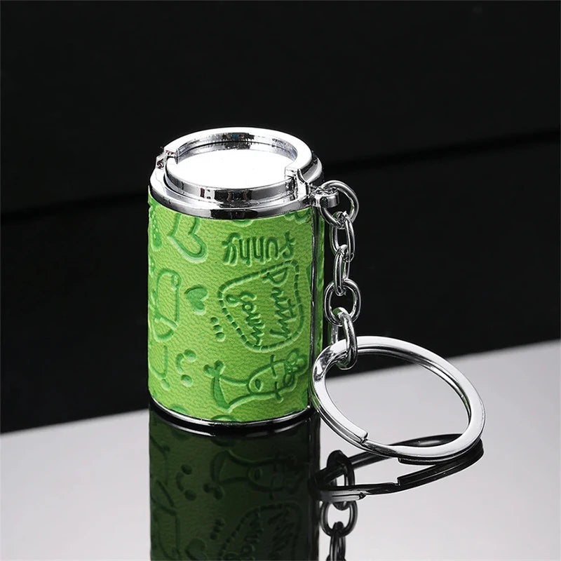 Metal Coin Tube Keychain – Portable Coin Storage Pendant