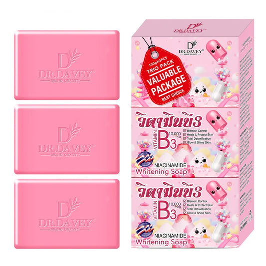 3pcs Vitamin B3 Soap Cleansing and Moisturizing Handmade Soap, Bath Soap, Facial Cleanser, Skin Moisturizer, Bathing Soap Peaceful Pleasures Health and Wellness