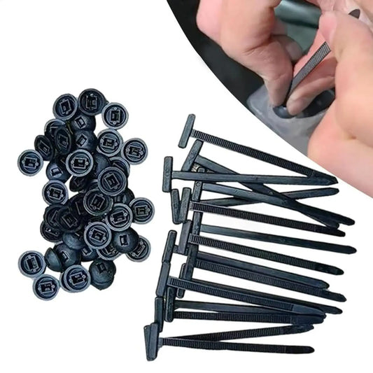 100-Pack UV-Resistant Nylon Cable Tie Buckles | Zip Tie Holders Nylon Cable Tie Buckles Peaceful Pleasures Health and Wellness