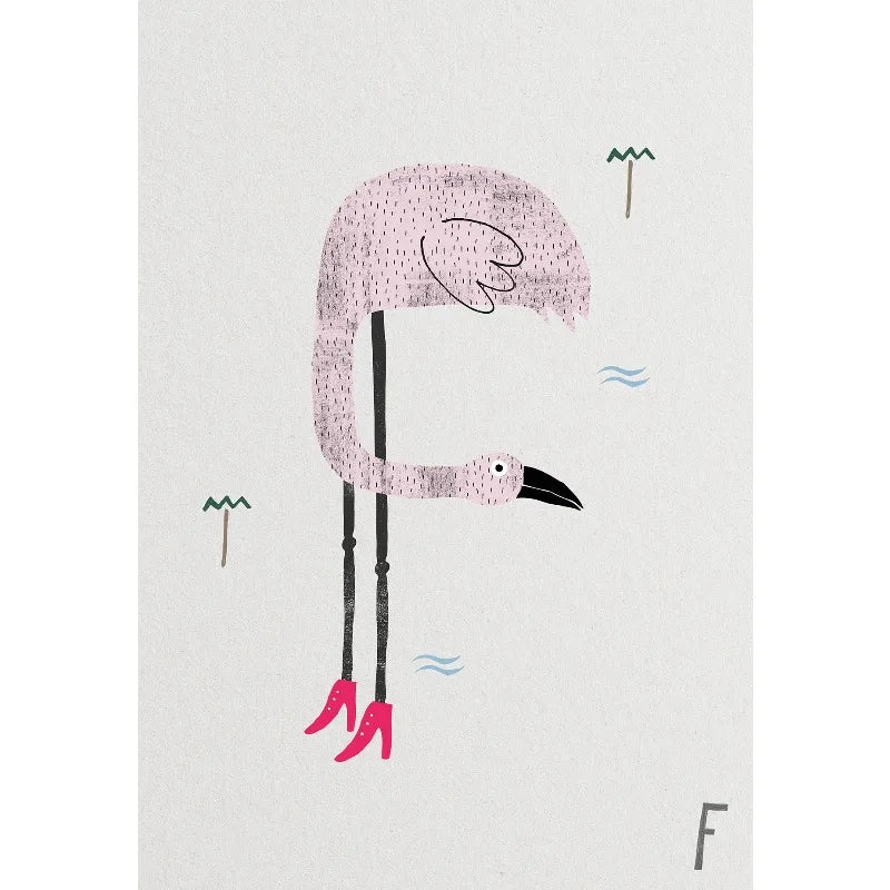 ABC Animal Alphabet Canvas Wall Art for Kids Nursery Room