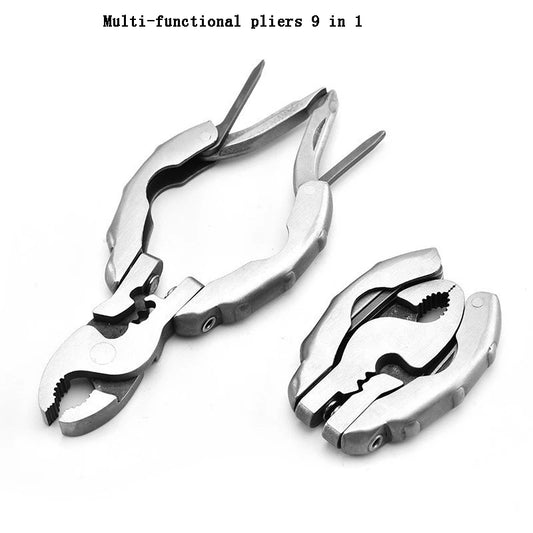 Multi-functional Mini EDC Tool Round Head Pliers Outdoor Camping Gadget Multi-purpose Combination Portable Tool Screws 9 in 1 Peaceful Pleasures Health and Wellness