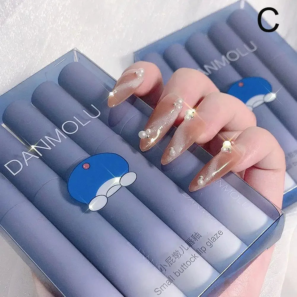 5 Colors/kits Matte Lipstick Set Long Lasting Waterproof Non-Stick Cup Lip Glaze Not Easy To Fade Cute Lip Tint Cosmetic Makeup Peaceful Pleasures Health and Wellness 03