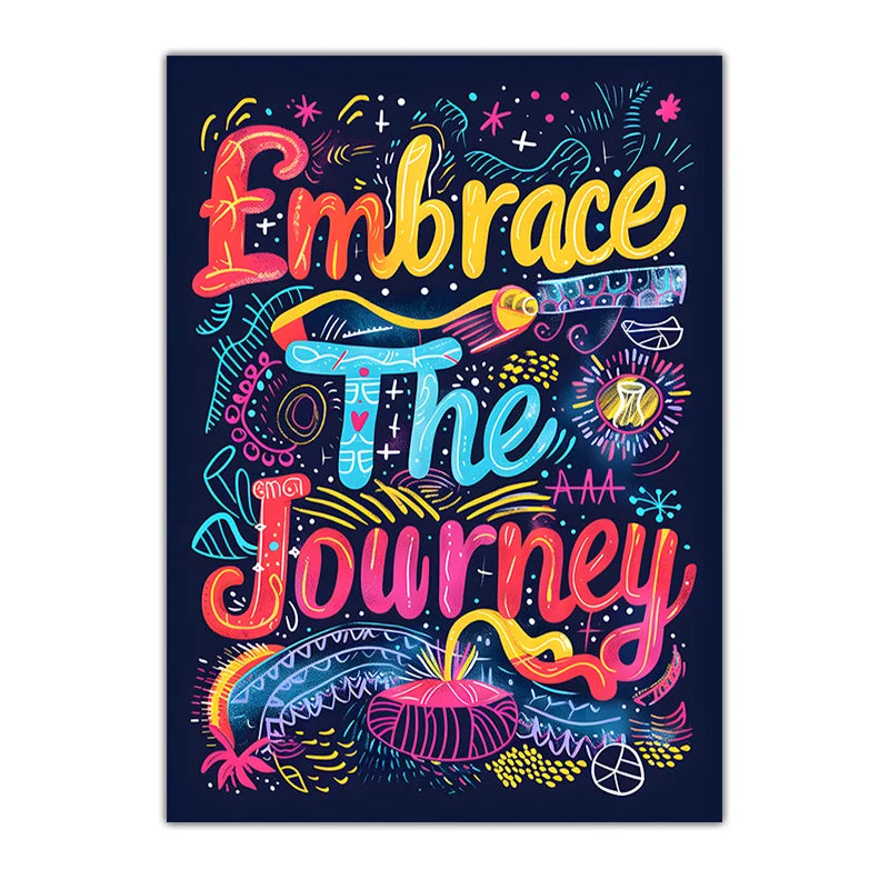 Nordic Motivational Quote Canvas Wall Art | Colorful Poster Print Canvas Wall Art Print Peaceful Pleasures Health and Wellness 03 20x25cm No Frame China Mainland