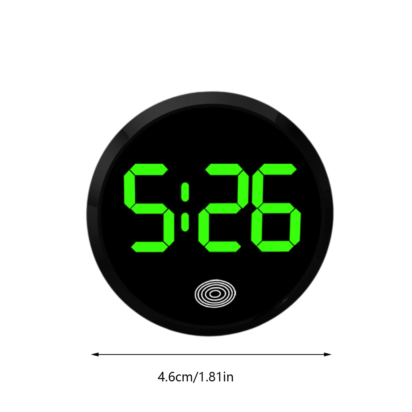 Fashionable LED Car Clock Touch-Control Dashboard Watch, LED Display Light for Fridge RV Classroom Travel Vehicle Supplies Peaceful Pleasures Health and Wellness D