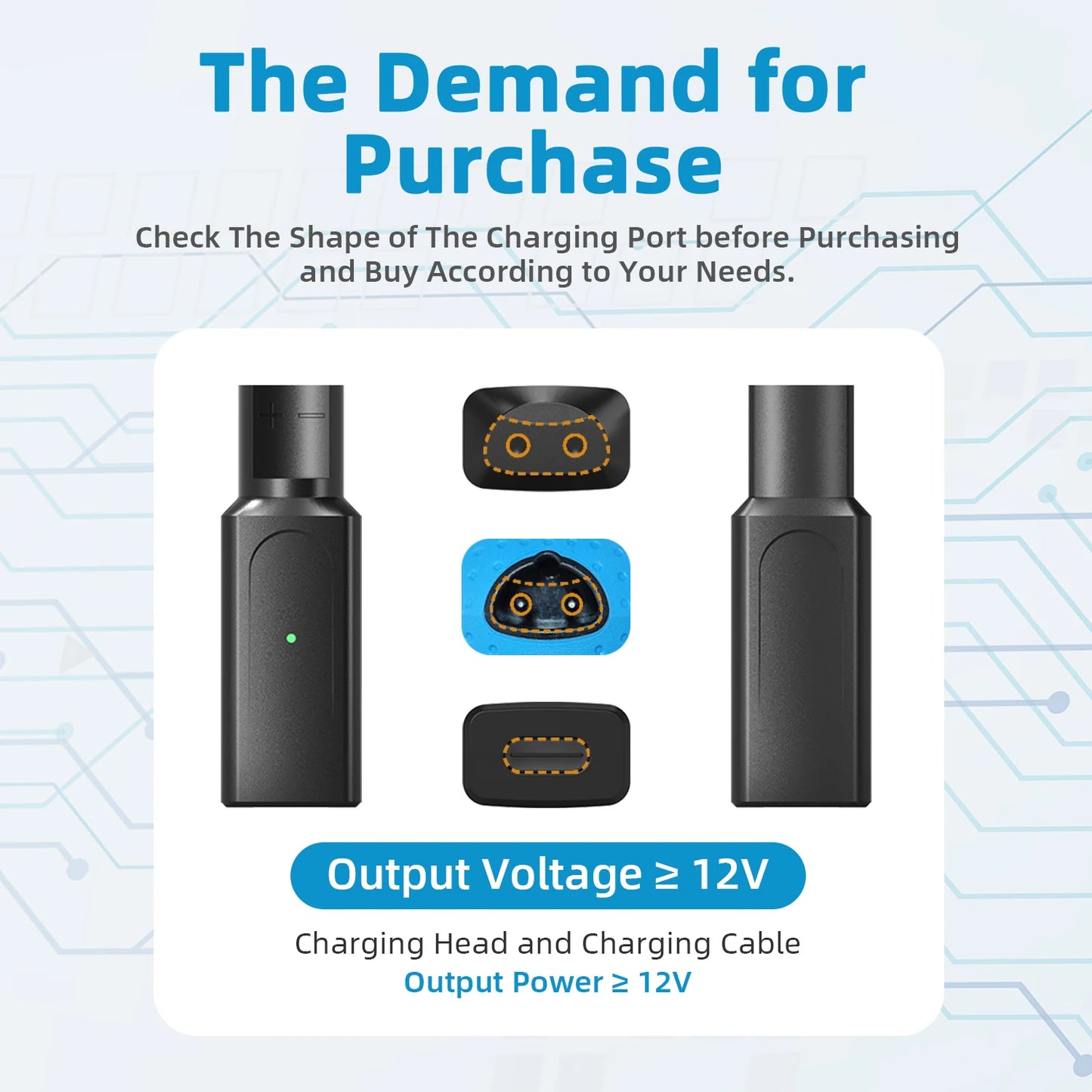 12V USB-C Shaver Adapter for Braun Series 3 5 7 9 with LED