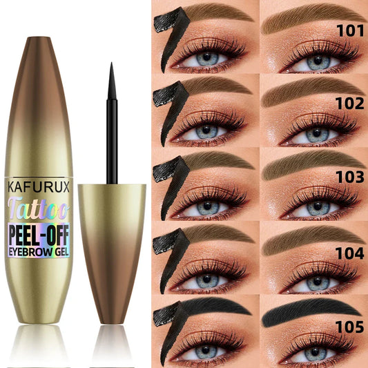 KAFURUX 5-Color Waterproof Peel-Off Eyebrow Tint with Stencils Eyebrow Tint Kit Oasis Select