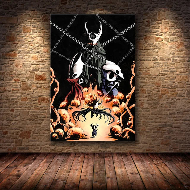 Hollow Knight Hallownest Map HD Canvas Poster | Wall Art Canvas Wall Art Poster Peaceful Pleasures Health and Wellness