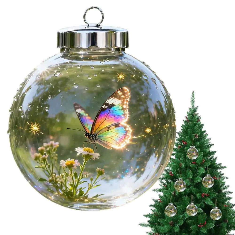 3D Acrylic Animal Christmas Ball Ornaments | Indoor & Outdoor