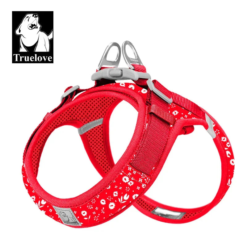 Truelove Easy to Take-on Dog Harness Soft Material Fashion Design Adjustable Reflective Pet Har TLH3013 TLH30131 Peaceful Pleasures Health and Wellness Poinsettia- S China Mainland