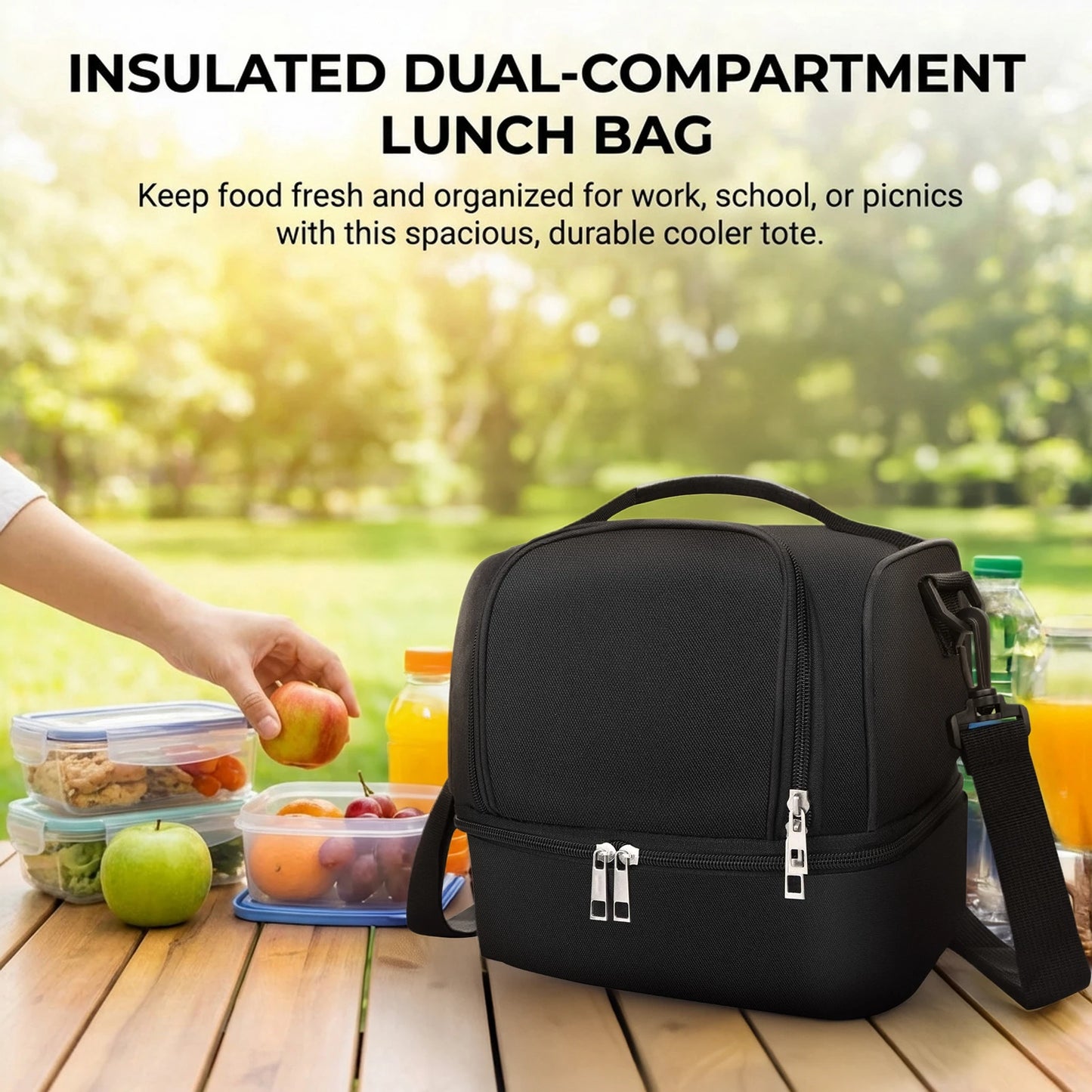 Aluminum Foil Insulated Lunch Bag Large Capacity Thermal Food Container Tote with Handles for Office School Picnic Travel Peaceful Pleasures Health and Wellness