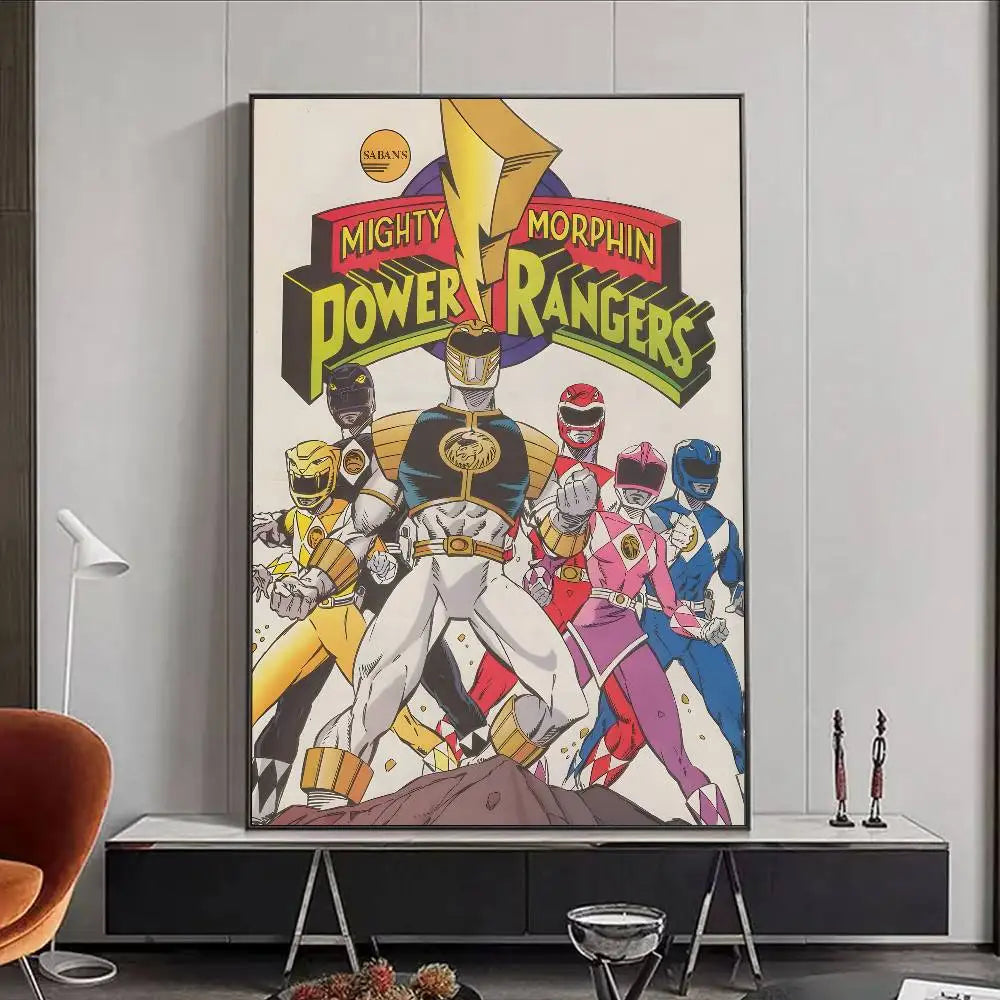 TV M-Mighty Morphin Power Rangers Poster HD art poster for home living room bar office decoration sticky, waterproof Peaceful Pleasures Health and Wellness