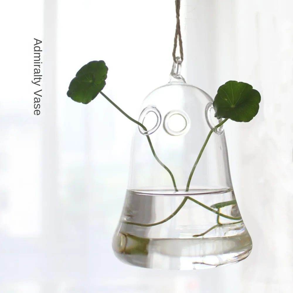 Hanging Glass Terrarium Vase | Hydroponic Plant Pot Decor