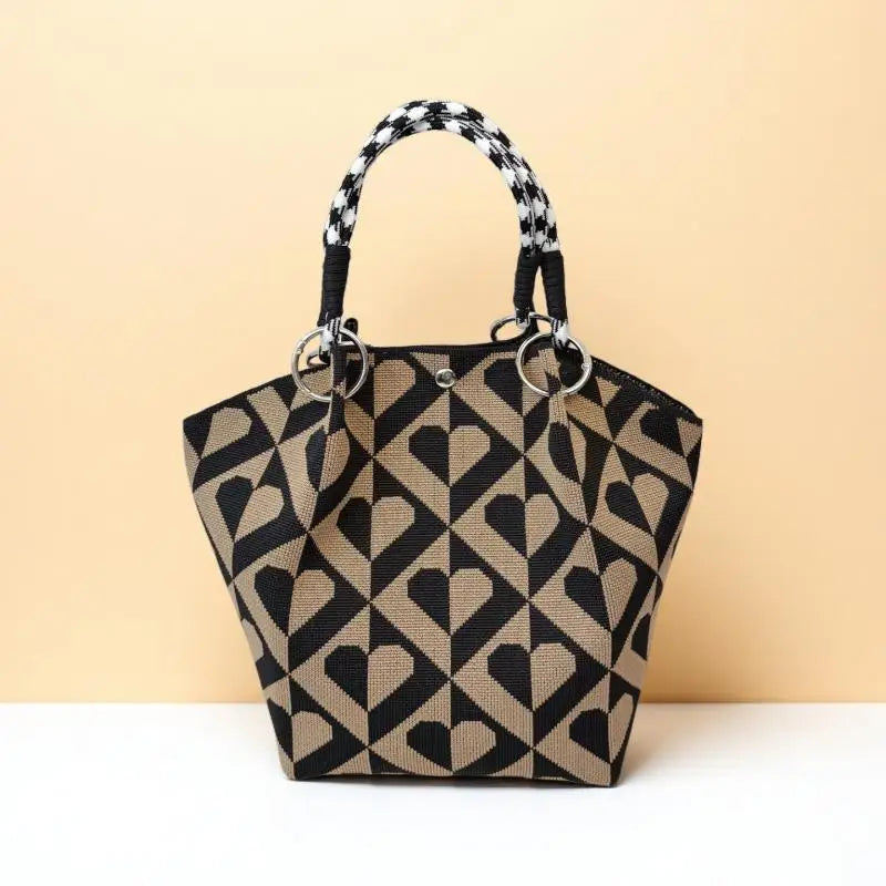 Women's Vintage Knit Tote Bag | Lightweight Travel Handbag