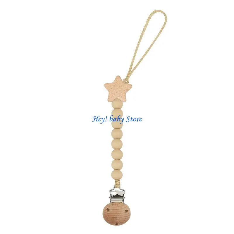 Silicone Bead Baby Pacifier Clip | Teething & Soother Holder
