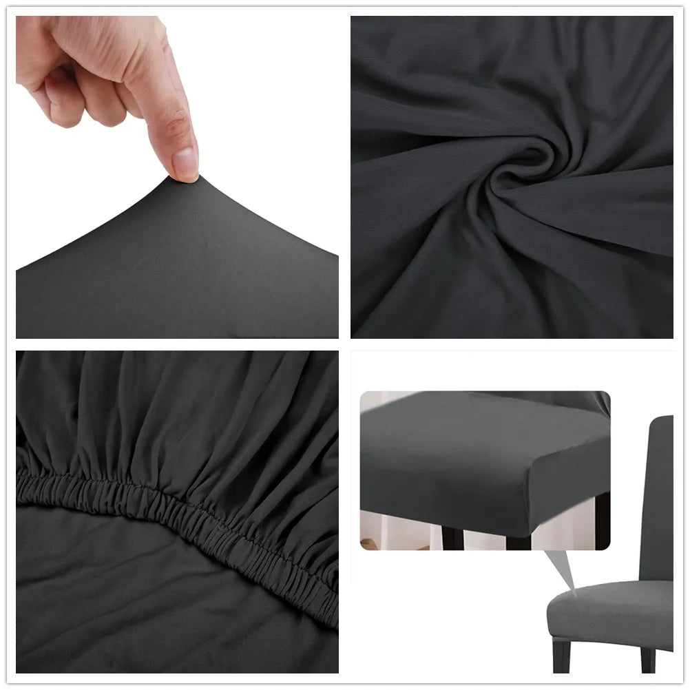 4-Pack Stretch Dining Chair Covers – Elastic Slipcovers Set