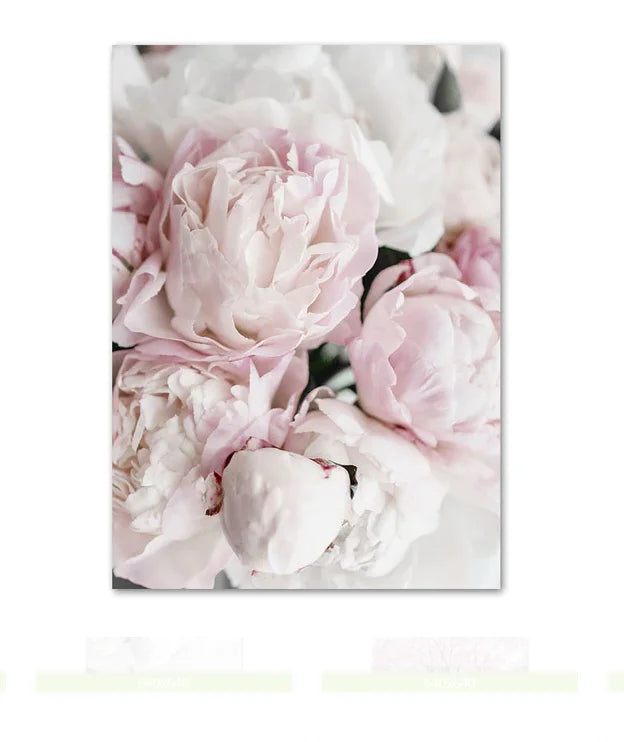 HD Canvas Wall Art for Living Room Cherry Blossoms Peony Carnation Flower Nordic Mountain Modern Pink Color Poster Home Decor Peaceful Pleasures Health and Wellness 07 20x30cm Unframed