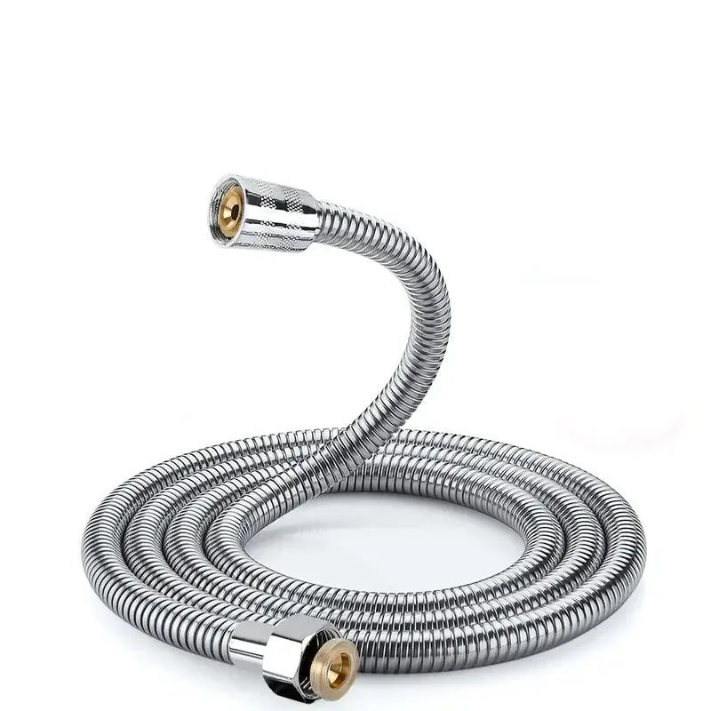 1pcs 2M Stainless Steel Hose Extension Tube Bathroom Shower Tube Extension Tube Water Pipe Draw Tube Bathroom Accessories Peaceful Pleasures Health and Wellness Default Title