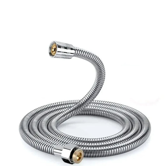 1pcs 2M Stainless Steel Hose Extension Tube Bathroom Shower Tube Extension Tube Water Pipe Draw Tube Bathroom Accessories Peaceful Pleasures Health and Wellness Default Title