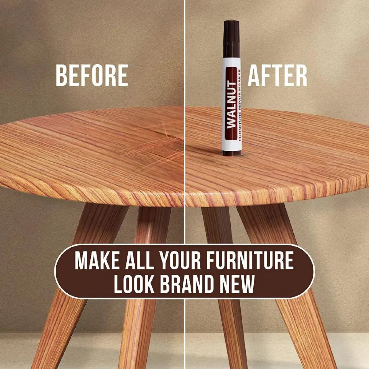 6-Piece Wood Furniture Repair Touch-Up Pens | Scratch Fix