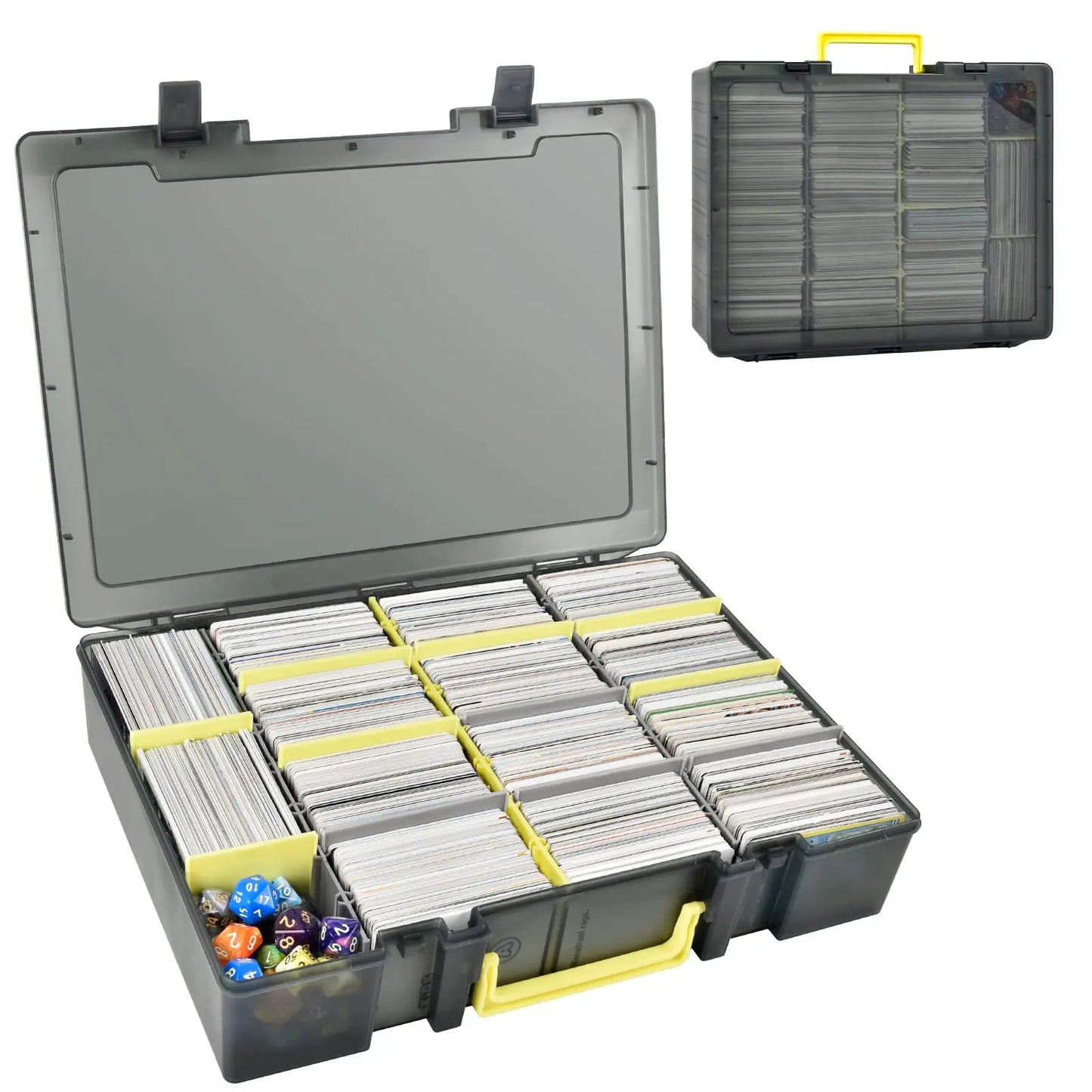 Clear Trading Card Storage Box – 2300+ Cards & 12 Dividers