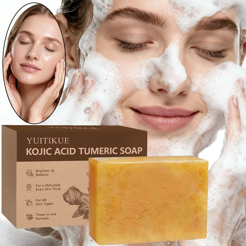 Turmeric Kojic Acid Cleansing Bar – Brightening Face & Body Soap