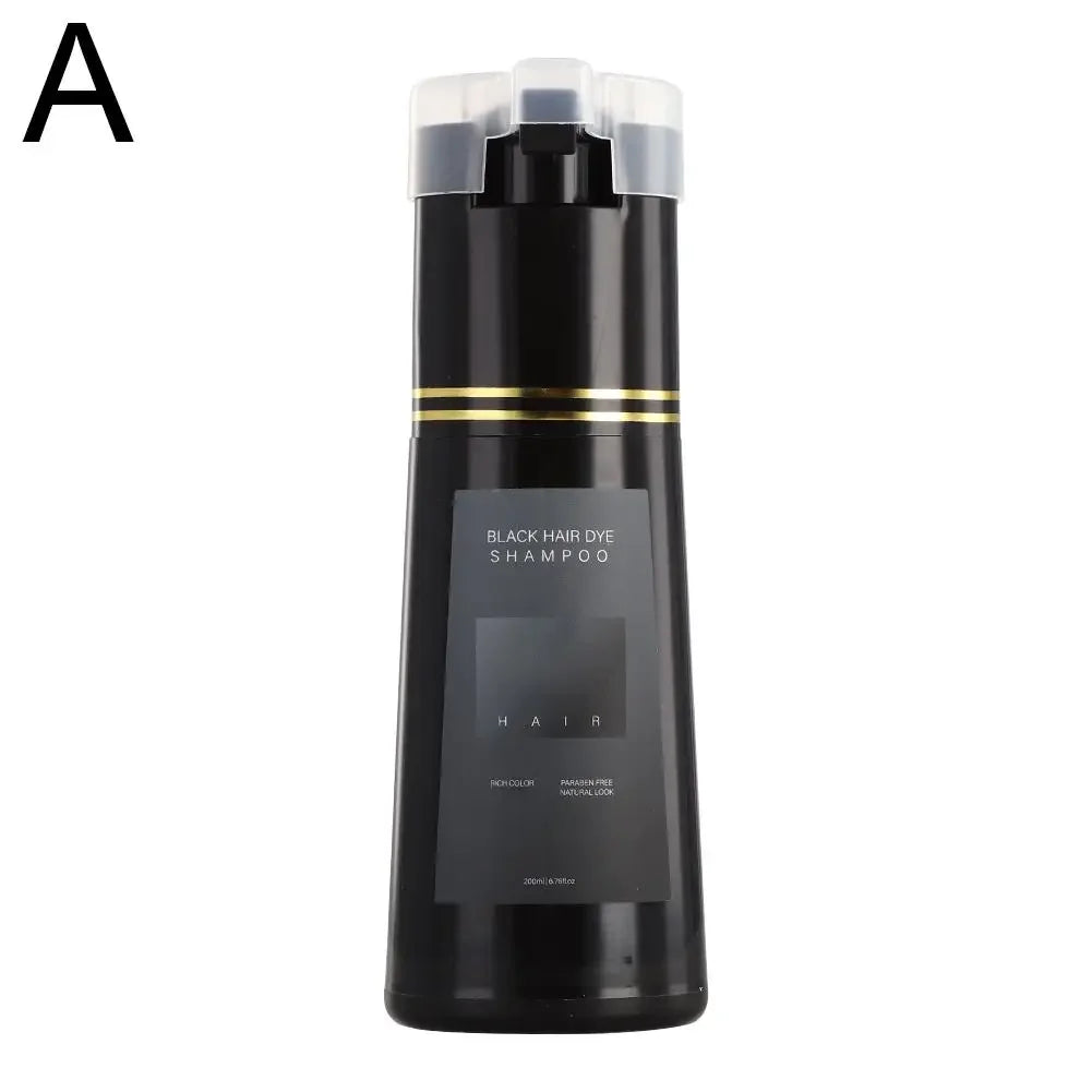 PHANSTA Hair Dye Shampoo Hair Instant Dye Shampoo,Hair Dye Coloring Shampoo For Gray Hair Long Lasting Nourish For Men Wome K7W0 Peaceful Pleasures Health and Wellness B-black CN