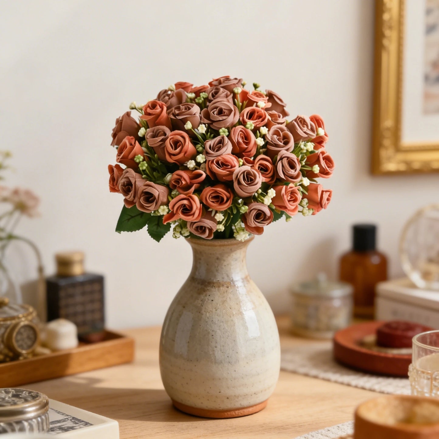 Silk Artificial Flower Bouquet for Wedding, Home & Party Decor