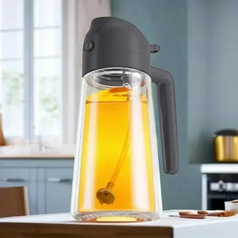 2-in-1 Oil Spray & Pour Bottle | 500ml Food-Grade Sprayer