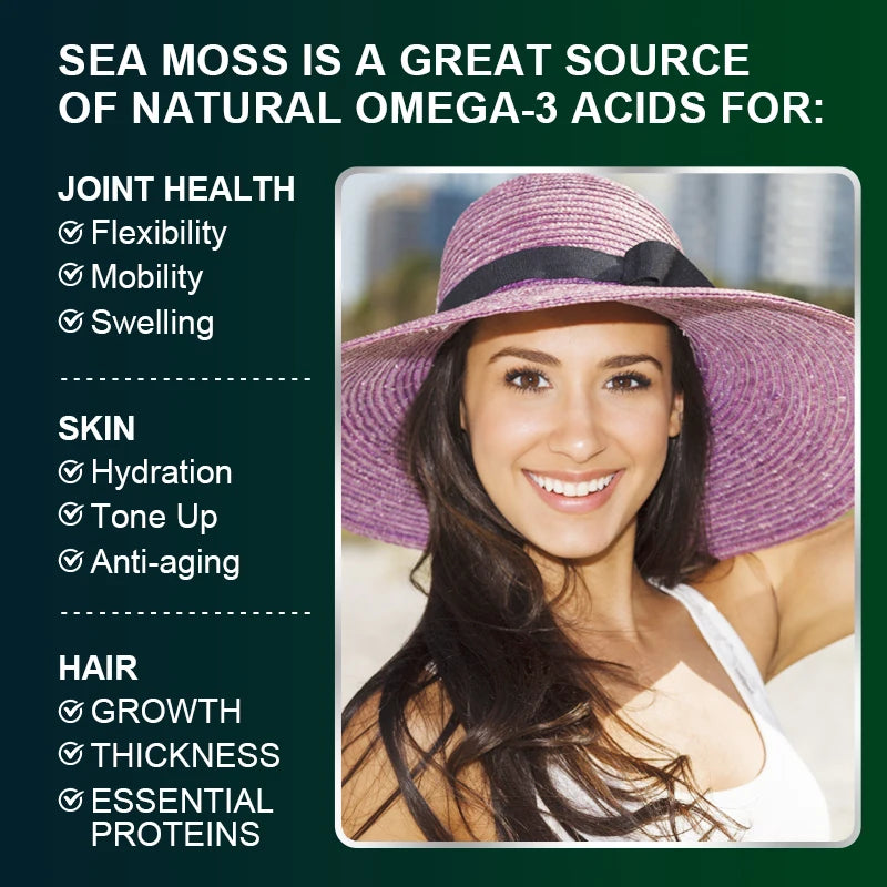 Organic Sea Moss Capsules – Immunity, Thyroid & Gut Health Herbal Supplement Peaceful Pleasures Health and Wellness