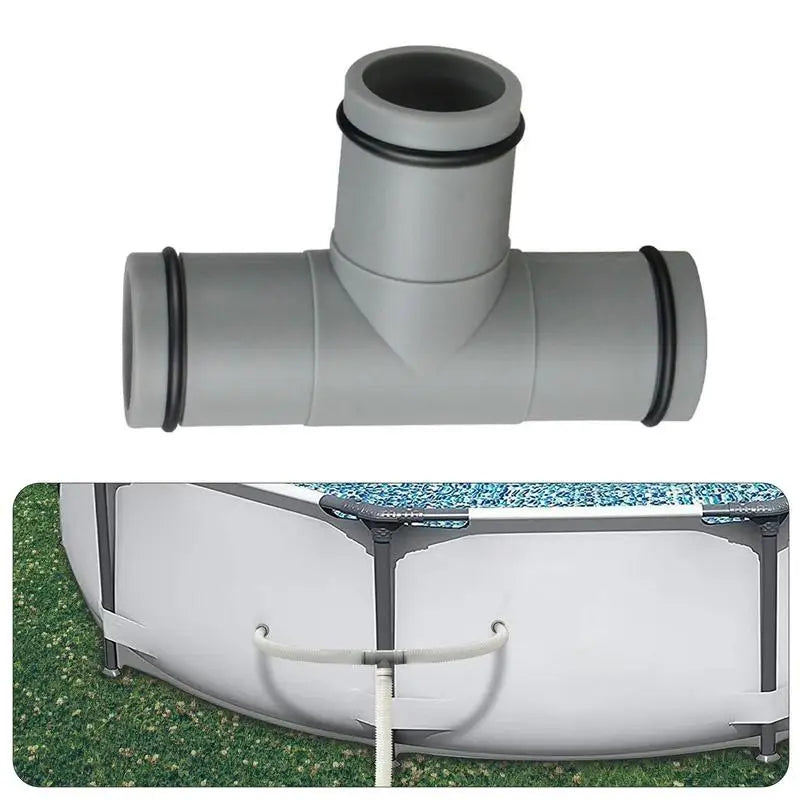 Pool Pump Connector Two-Way Pipe Connection Gadget For 1-1/4 Inch Or 32mm Hose With Rubber O-Ring Above-Ground Pool Supplies For Peaceful Pleasures Health and Wellness
