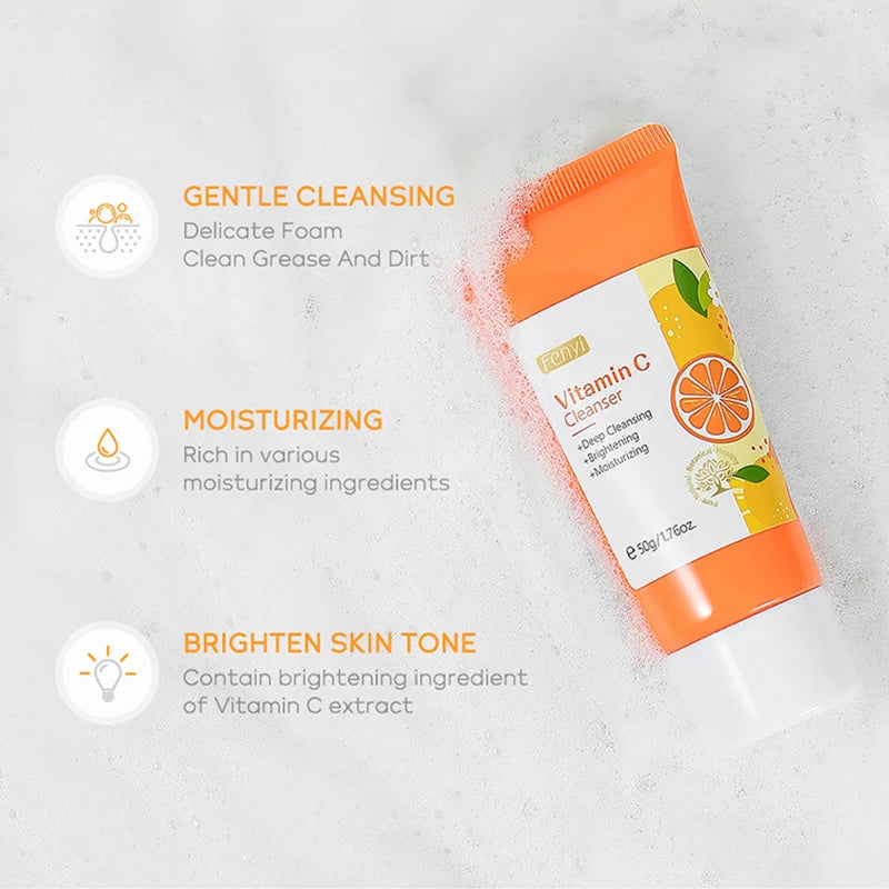 SADOER Vitamin C Foam Facial Cleanser – Blackhead & Deep Cleanse