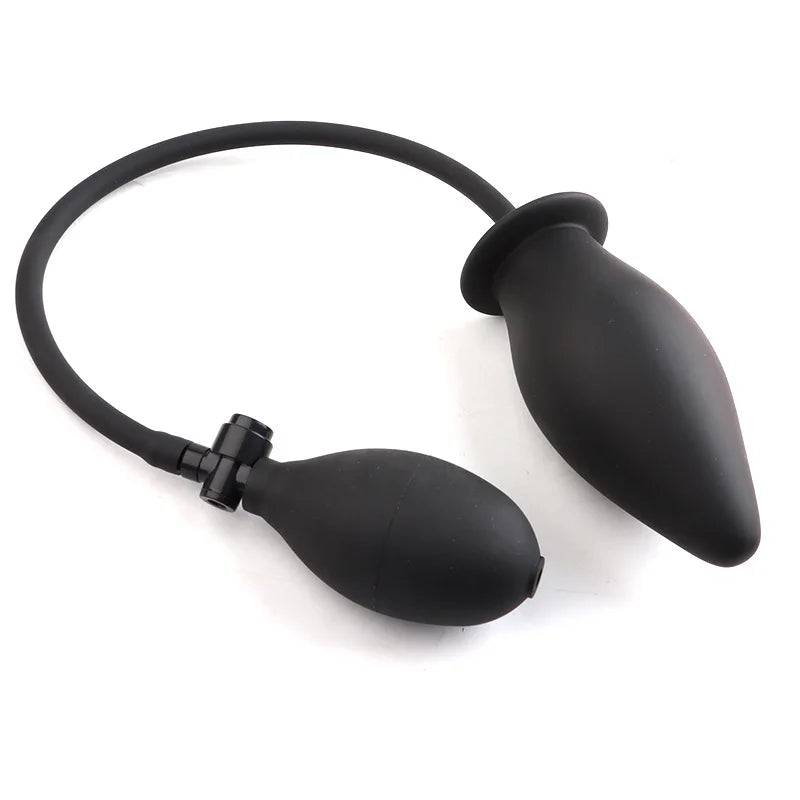 Inflatable Anal Plug with Metal Ball for Men&Women Extra Large Prostate Massager &G-Spot Stimulator Premium Comfort Anal Dilator Peaceful Pleasures Health and Wellness