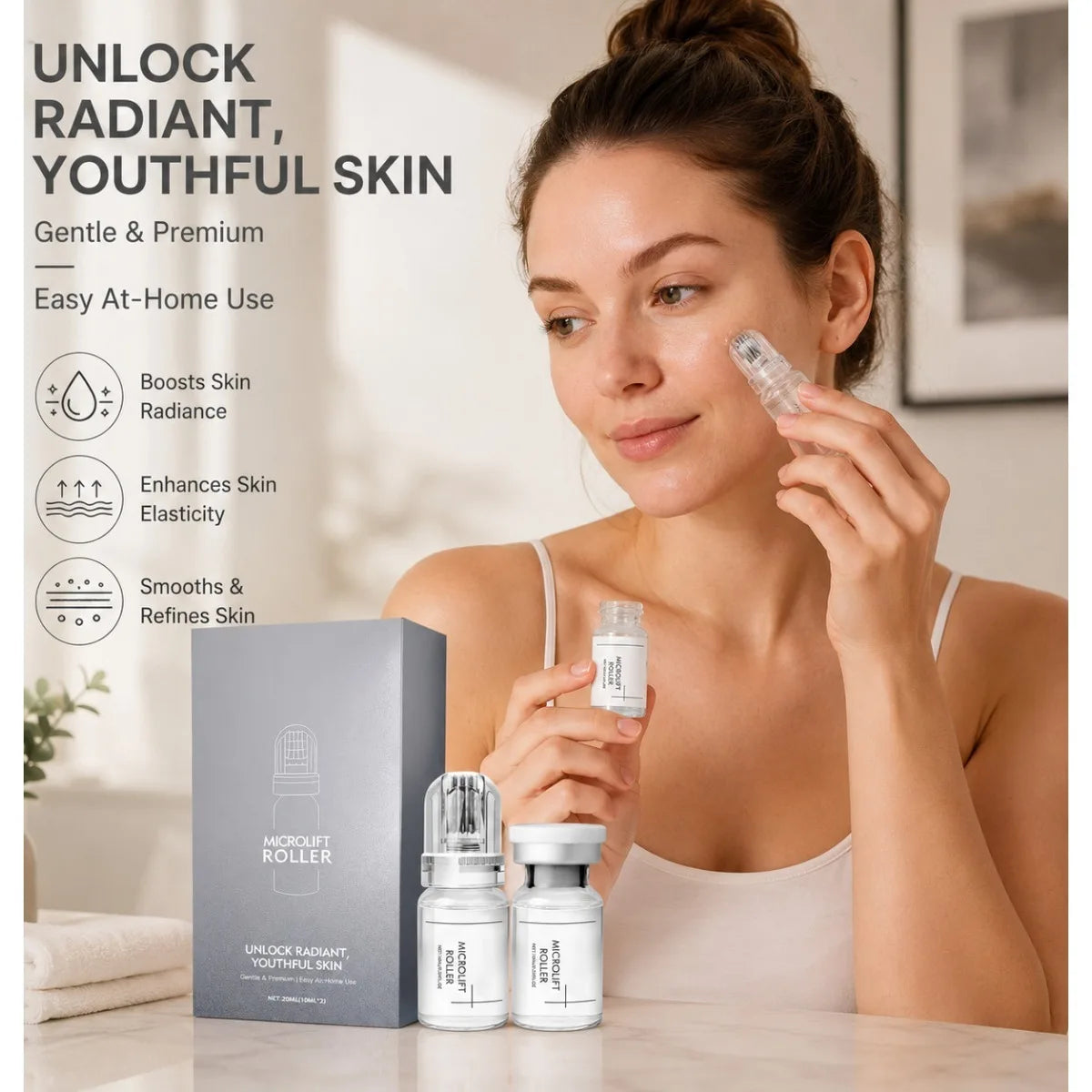 0.25MM Radiant Flawless Skin Micro Infusion Serum Kit Deeper Absorption Collagen Boost Brightening At Home Skincare Peaceful Pleasures Health and Wellness