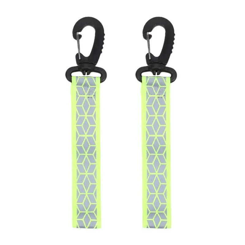 Reflective Safety Keychain Pendant Lightweight Portable Outdoor Reflector for Running Cycling Night Visibility Tool Peaceful Pleasures Health and Wellness 2pcs green