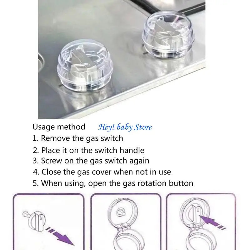 Child Safety Gas Stove Knob Cover Protector | Clear Plastic