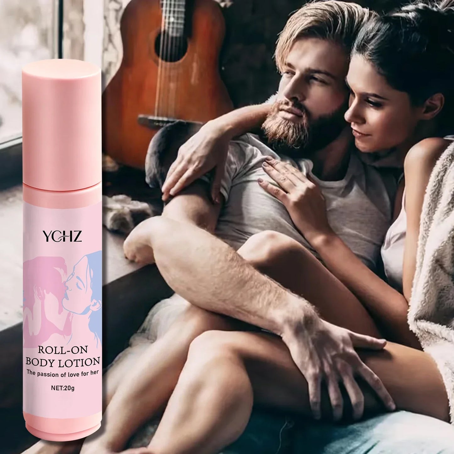 YCHZ Peach Aluminum-Free Roll-On Deodorant Women 72Hr