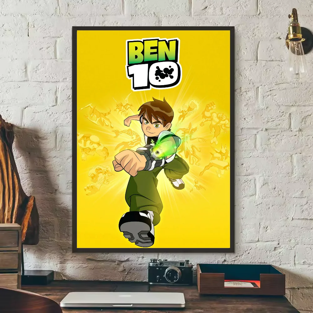 Ben 10 HD Waterproof PVC Wall Poster | Cartoon Home Decor Wall Art Poster Peaceful Pleasures Health and Wellness z1 30X40cmNoframe