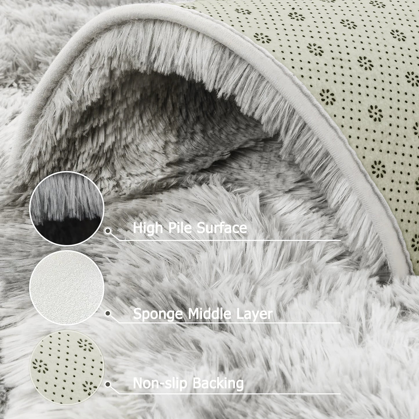 Rugs 160x230cm 120x160cm Soft Fluffy Area Rugs for Bedroom Living Room Dorm Nursery Kid Washable Rug Antiskid Shaggy Rug Carpets Peaceful Pleasures Health and Wellness