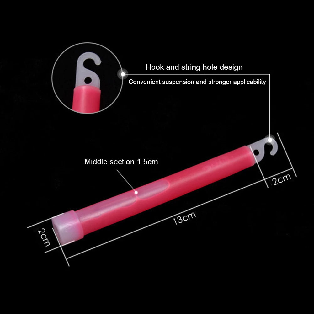 10pcs Outdoor Emergency Glow Sticks Waterproof 6 Inch Concert Party Light Stick with Hook Non-toxic Outdoor Survival Kit Peaceful Pleasures Health and Wellness