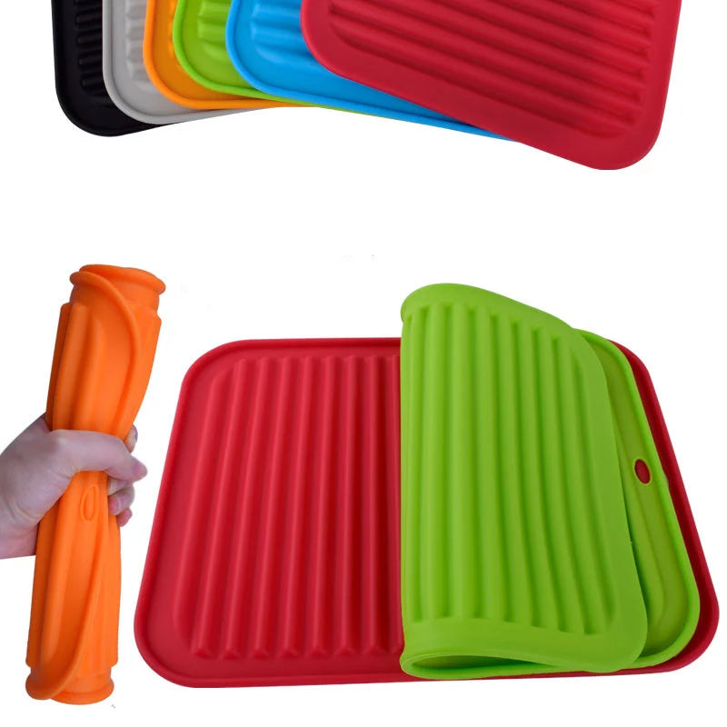 Silicone Dish Drying Mat, Silicone Trivets for Hot Pots and Pans Dish Drainer Mat Heat Resistant Non-slip Dish Drying Pad Peaceful Pleasures Health and Wellness