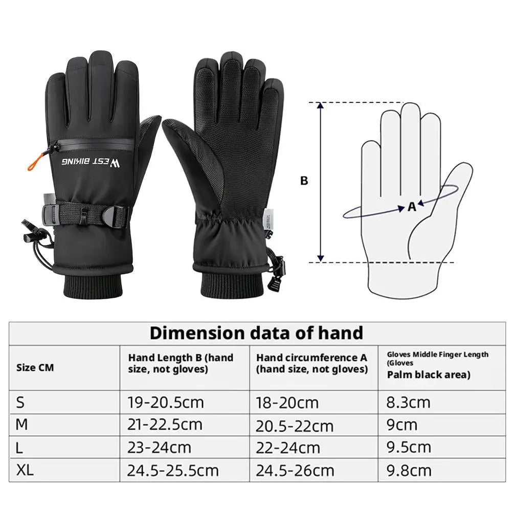 Winter Ski Gloves – Waterproof Touchscreen Anti-Slip Unisex