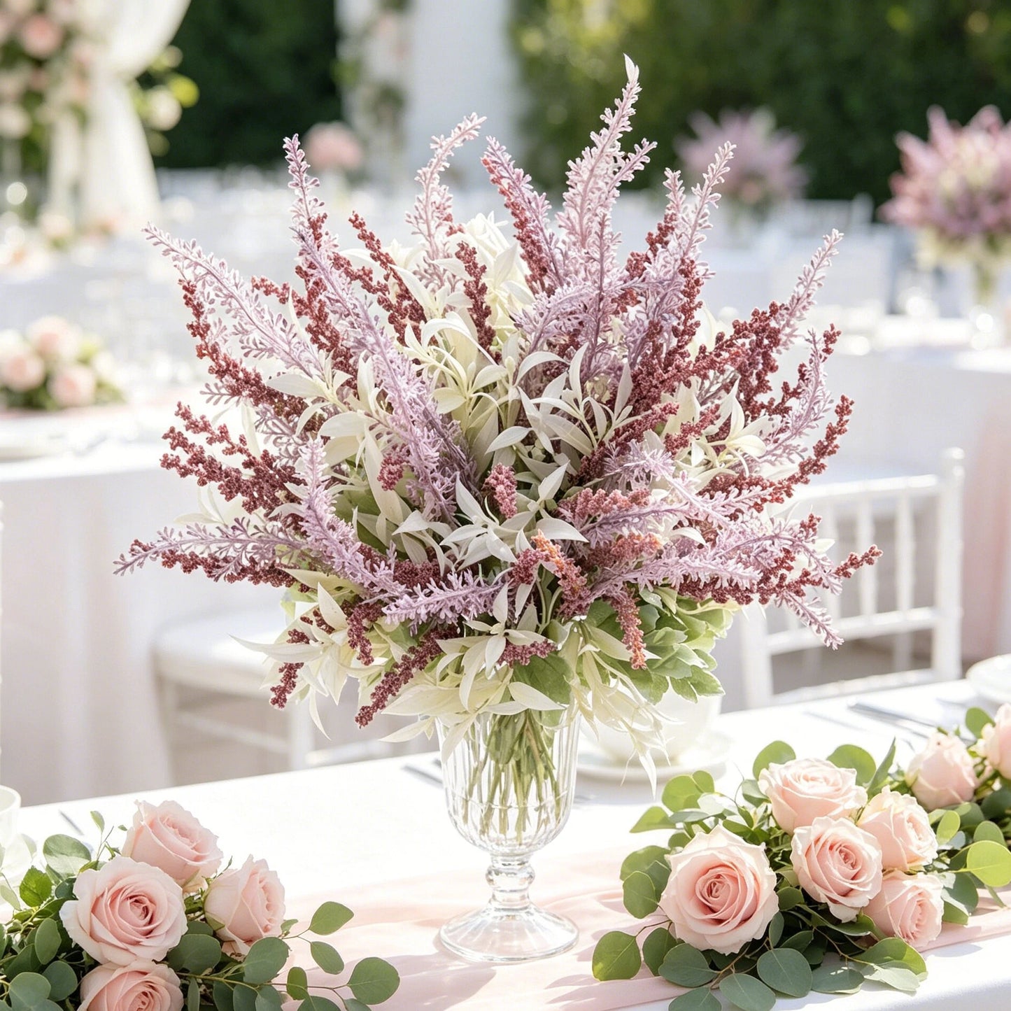 Artificial Lavender Gypsophila Bouquet – Wedding & Home Decor