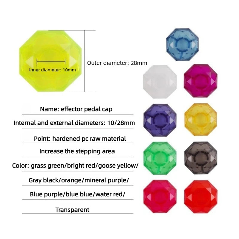 Electric Guitar Effect Pedal Switch Cover Round Diamond Head