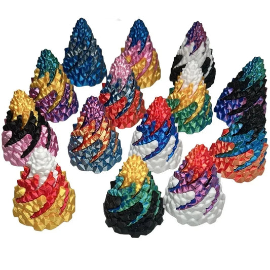 3D Printed Crystal Spiral Cone Figurine | Desk Decor & Fidget Toy 3D Printed Figurine Peaceful Pleasures Health and Wellness