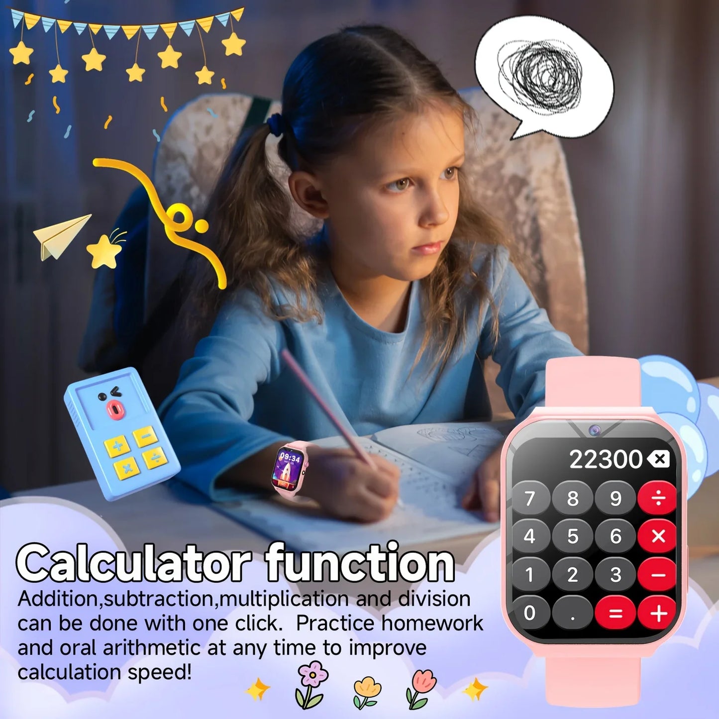 ERUN Kids Smart Game Watch – Camera, 18 Games, Rechargeable
