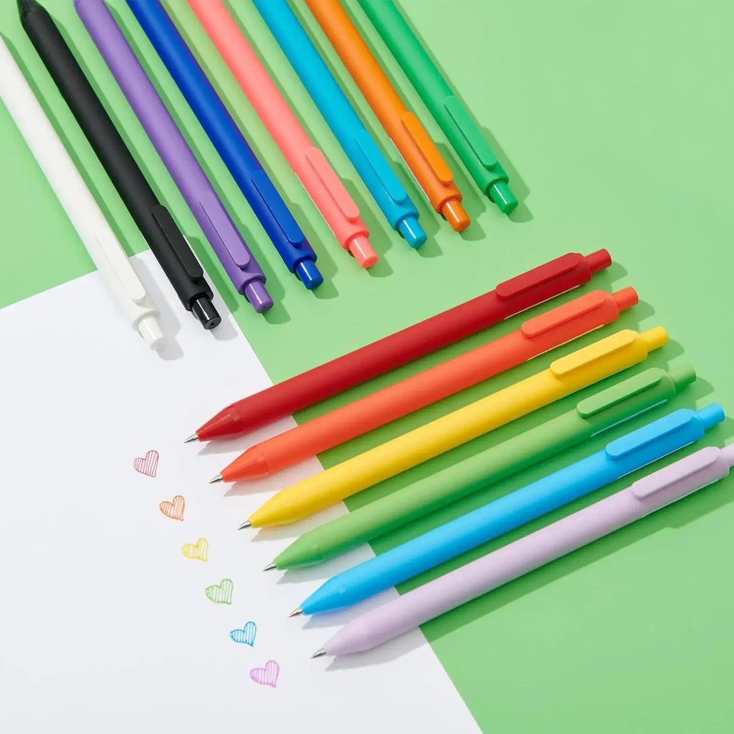 20-Piece 0.5mm Colored Gel Pens Set, Quick-Drying Fine Point for Journaling and Note-Taking Peaceful Pleasures Health and Wellness