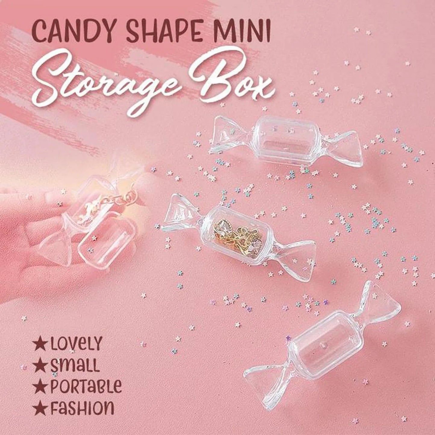 Candy Shape Transparent Jewelry & Earring Storage Box Jewelry Storage Box Peaceful Pleasures Health and Wellness