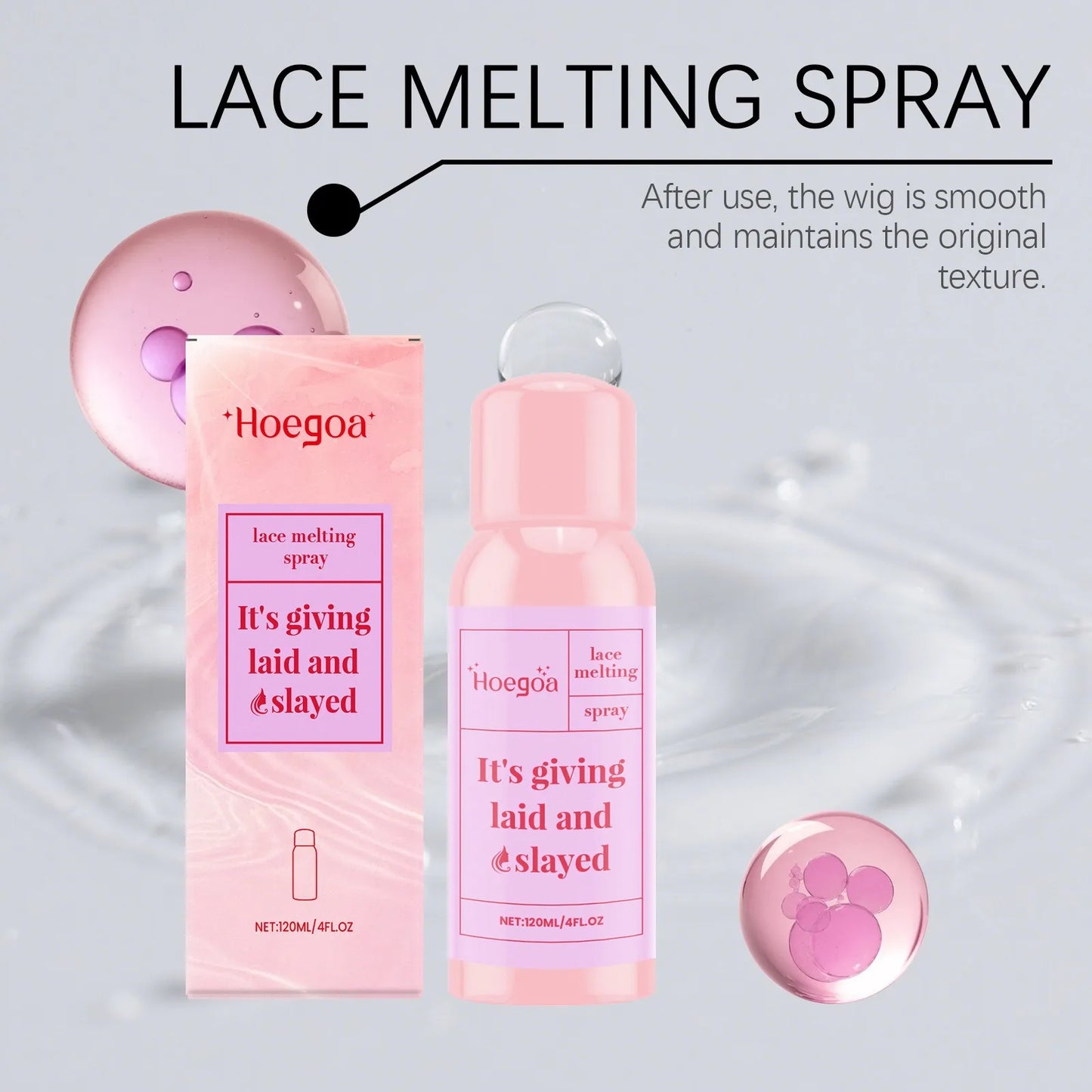 HOEGOA Wig Adhesive Spray – Waterproof Lace Front Glue 120ml